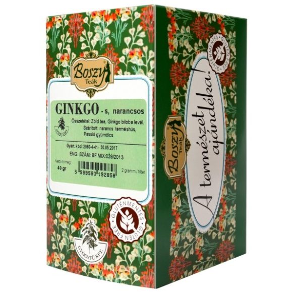 Gyógyfű Boszy GINKGO Narancs-zöld tea 20db filter  