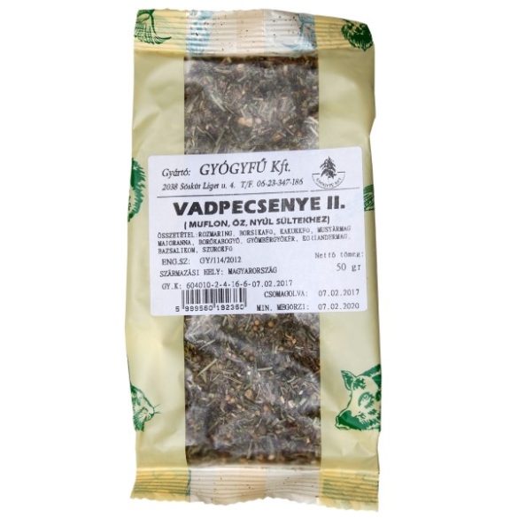 Gyógyfű VADPECSENYE 2. Fűszerkeverék 50g 