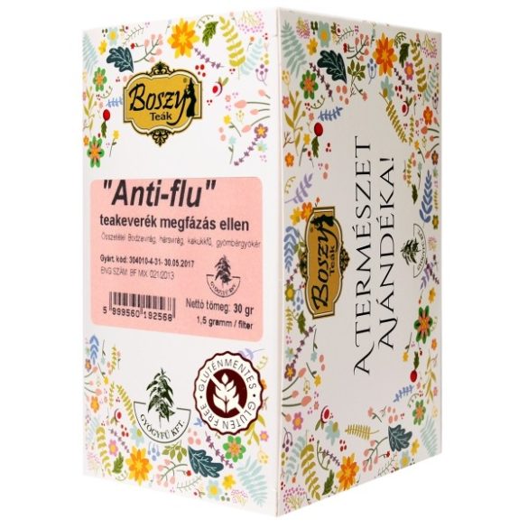 Gyógyfű Boszy ANTI-FLU meghűlés elleni teakeverék 20db filter  